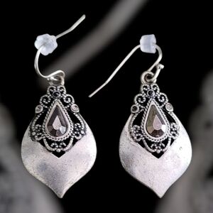 Elegant Silver Teardrop Earrings